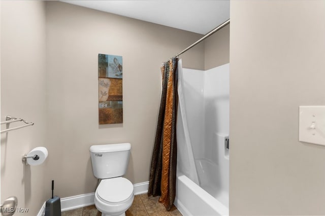 3202 S Lipkey Rd, North Jackson, OH 44451 - full bathroom featuring shower / bathtub combination with curtain and tile patterned floors