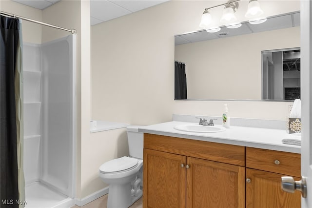 3202 S Lipkey Rd, North Jackson, OH 44451 - bathroom featuring vanity, curtained shower, and tile patterned floors