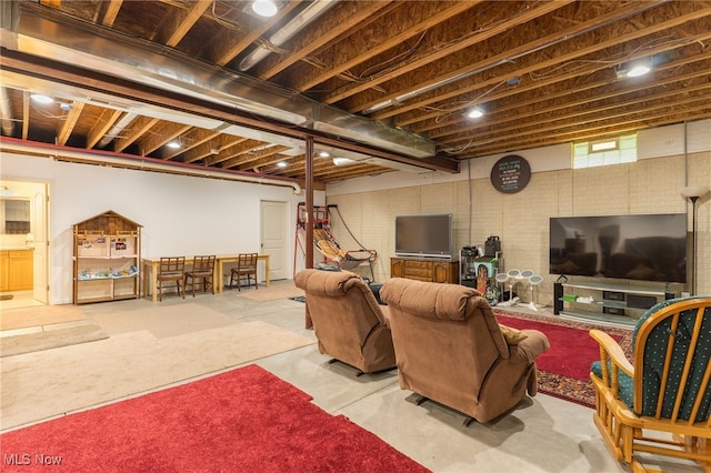 3202 S Lipkey Rd, North Jackson, OH 44451 - living area with concrete floors
