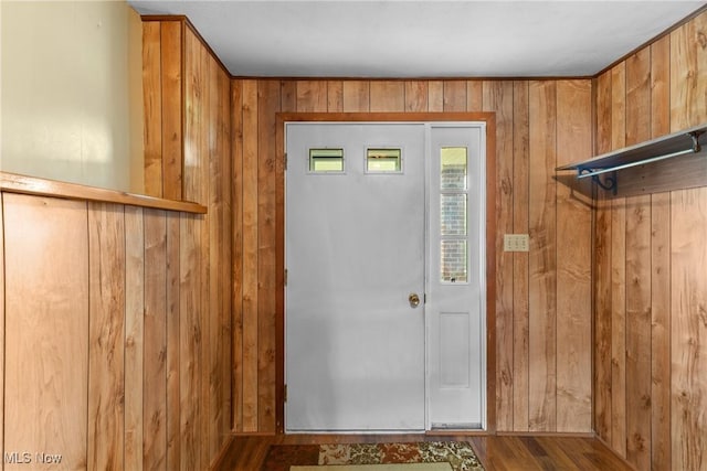53979 Colerain Pike, Martins Ferry, OH 43935 - entryway featuring wooden walls and wood finished floors
