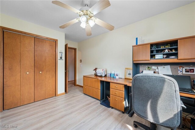 4869 Coleman Dr, Akron, OH 44319 - office space with light wood-style flooring and ceiling fan