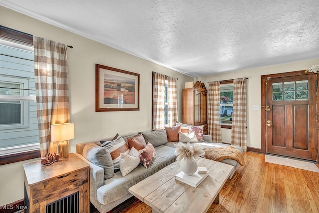 14914 Tudor Ave, Cleveland, OH 44111 - living area with light wood-style flooring and a textured ceiling