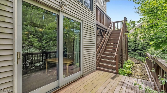 14751 Lancelot Ln E, North Royalton, OH 44133 - wooden terrace with stairs