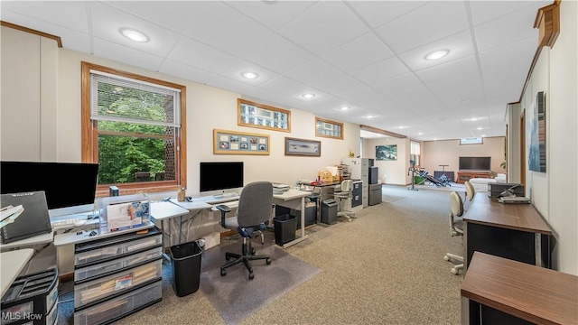 14751 Lancelot Ln E, North Royalton, OH 44133 - carpeted office space with a paneled ceiling