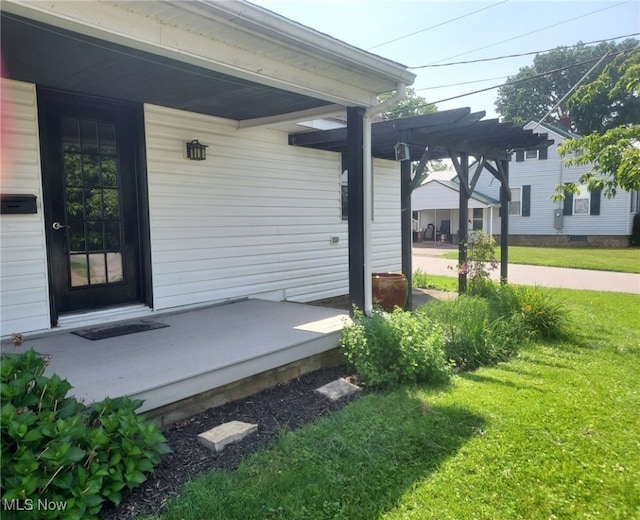 300 37th St, Vienna, WV 26105 - deck featuring a yard and a pergola