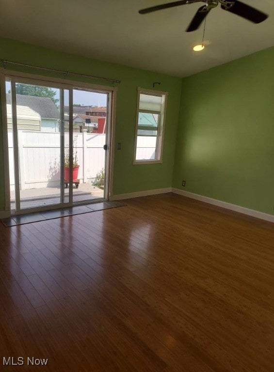 300 37th St, Vienna, WV 26105 - unfurnished room featuring wood finished floors and ceiling fan
