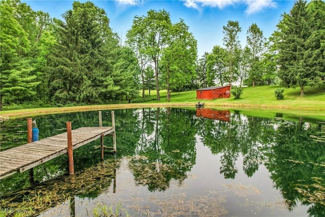 14860 Stoltz Rd, Diamond, OH 44412 - dock area featuring a water view and view of wooded area