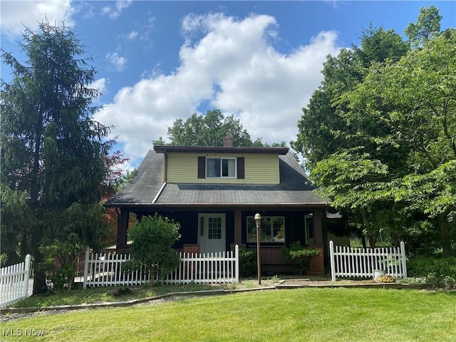 4520 E Wallings Rd, Broadview Heights, OH 44147 - bungalow-style house featuring covered porch and a chimney