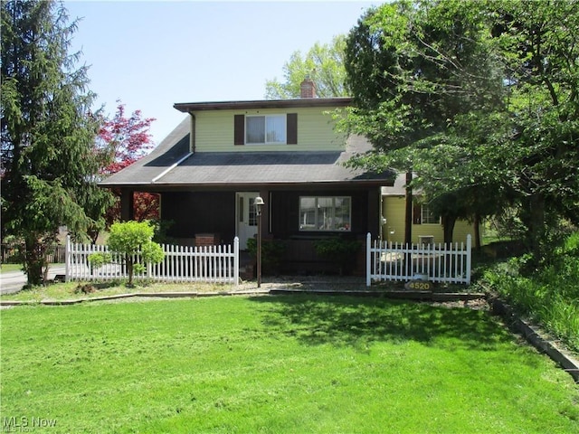 4520 E Wallings Rd, Broadview Heights, OH 44147 - view of front facade with a chimney and a porch