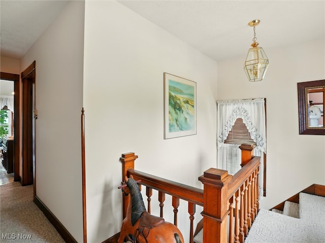 290-289 Park Ave, Conneaut, OH 44030 - corridor with carpet flooring and stairway