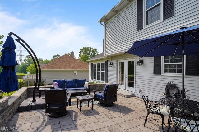 220 Long Rd, Macedonia, OH 44056 - view of patio with french doors and outdoor lounge area
