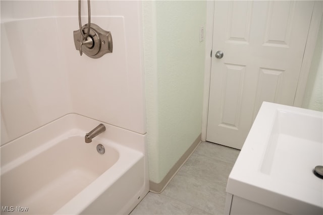 7355 Westview Dr, Boardman, OH 44512 - full bath featuring bathing tub / shower combination, tile patterned flooring, and vanity