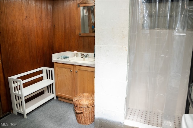 7355 Westview Dr, Boardman, OH 44512 - bathroom with vanity and curtained shower