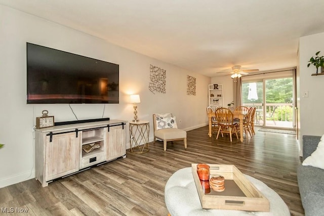 1657 Kasserine Ct, Twinsburg, OH 44087 - living room with wood finished floors and a ceiling fan