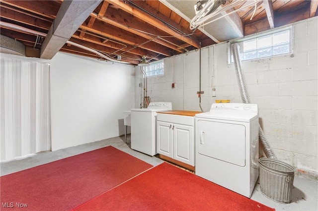 230 Hamilton Blvd, Struthers, OH 44471 - laundry room with washing machine and clothes dryer and cabinet space
