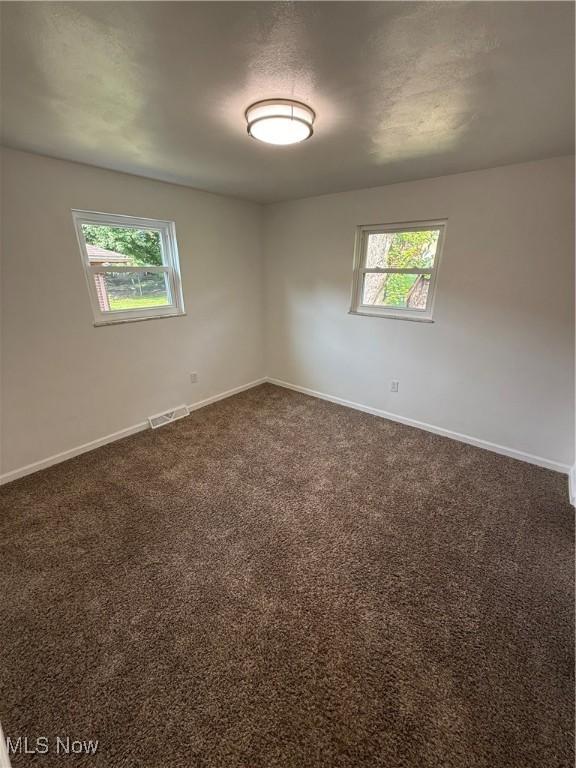 3627 Marland Heights Rd, Weirton, WV 26062 - empty room with healthy amount of natural light and dark colored carpet