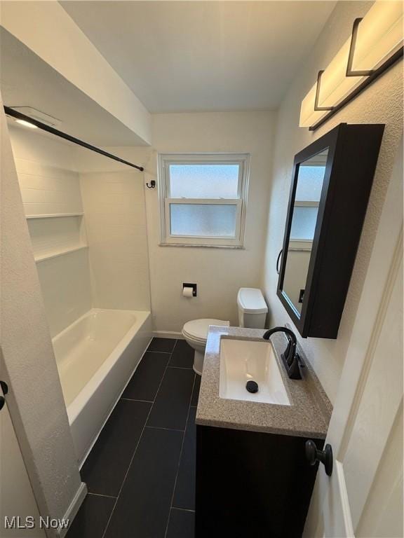 3627 Marland Heights Rd, Weirton, WV 26062 - full bathroom with tile patterned floors, vanity, and shower / bathtub combination