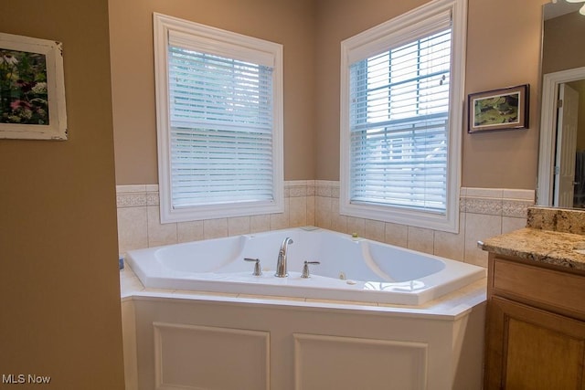 8311 Hemingway Ln, Mentor, OH 44060 - full bath with vanity and a whirlpool tub