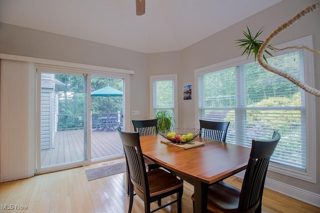 8311 Hemingway Ln, Mentor, OH 44060 - dining area with light wood-style flooring and baseboards