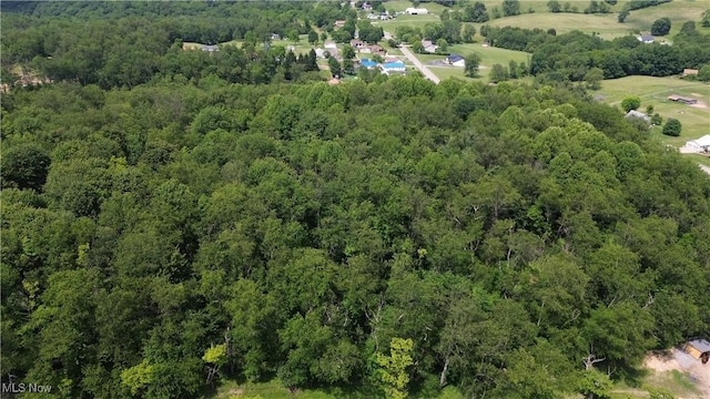 51 Buckeye Dr, New Cumberland, WV 26047 - aerial view of property and surrounding area featuring a heavily wooded area
