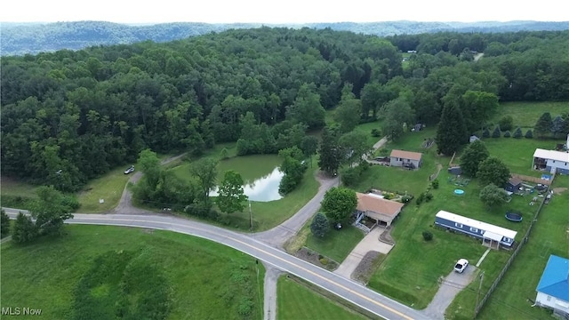51 Buckeye Dr, New Cumberland, WV 26047 - bird's eye view of a heavily wooded area and a nearby body of water