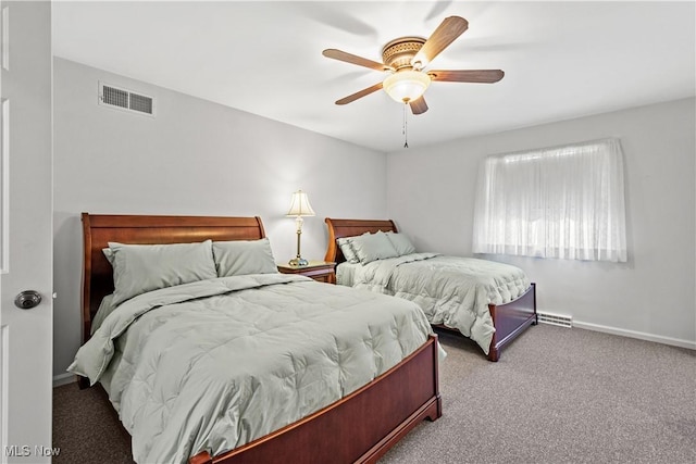 52 Hilda Cir, Bloomingdale, OH 43910 - carpeted bedroom with baseboards and ceiling fan