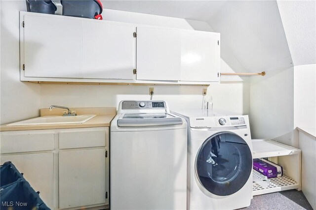1681 State Rd, Warren, OH 44481 - washroom with washing machine and dryer and cabinet space