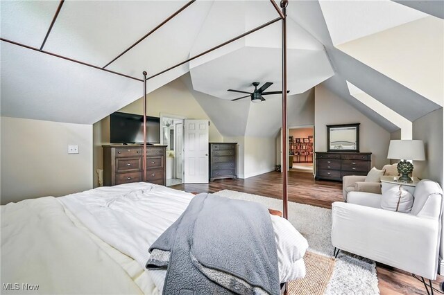1681 State Rd, Warren, OH 44481 - bedroom with vaulted ceiling and wood finished floors