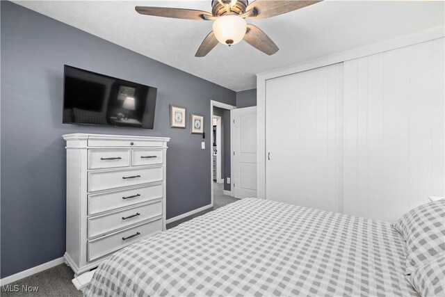 12145 The Blfs, Strongsville, OH 44136 - bedroom with carpet floors, a ceiling fan, and a closet