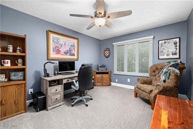 12145 The Blfs, Strongsville, OH 44136 - home office featuring light carpet and a ceiling fan