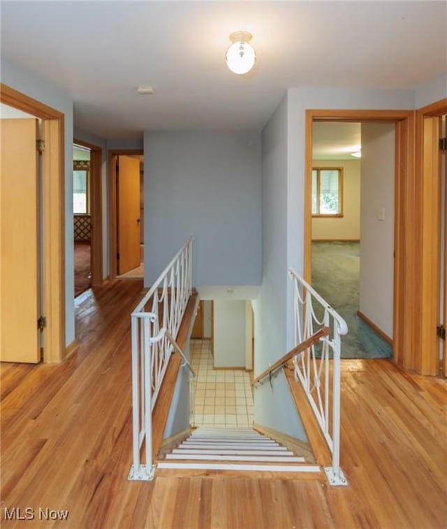 2375 Glendon Rd, University Heights, OH 44118 - stairs featuring wood finished floors and baseboards