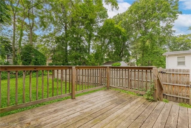 996 Peerless Ave, Akron, OH 44320 - wooden deck featuring a fenced backyard