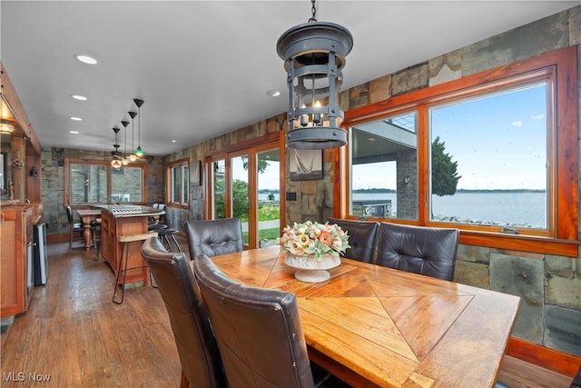 731 Cedar Point Rd, Sandusky, OH 44870 - dining room featuring wood finished floors and recessed lighting