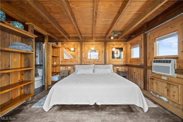 731 Cedar Point Rd, Sandusky, OH 44870 - bedroom with wood walls and wooden ceiling