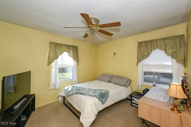 145 Edgewood Dr, Berea, OH 44017 - bedroom featuring carpet and ceiling fan