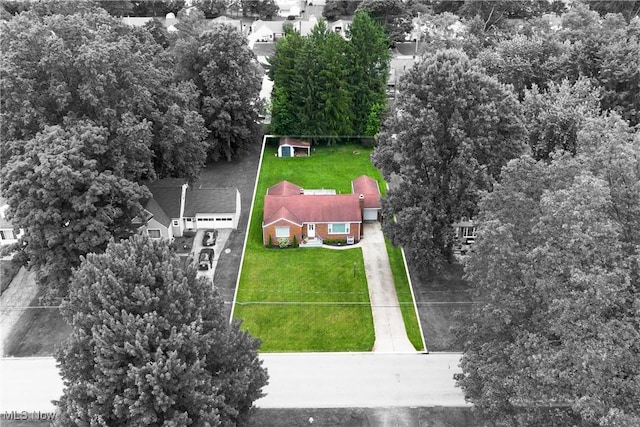 320 Brookfield Ave, Boardman, OH 44512 - view from above of property with property parcel outlined