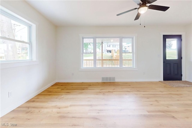 209 Beechwood Blvd, Wintersville, OH 43953 - foyer with wood finished floors and ceiling fan