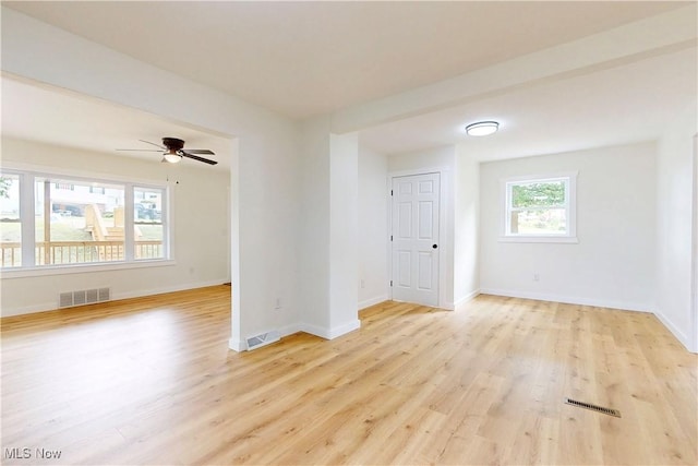 209 Beechwood Blvd, Wintersville, OH 43953 - spare room with light wood-style floors and a ceiling fan