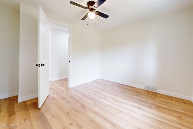 209 Beechwood Blvd, Wintersville, OH 43953 - spare room featuring a ceiling fan and light wood-type flooring