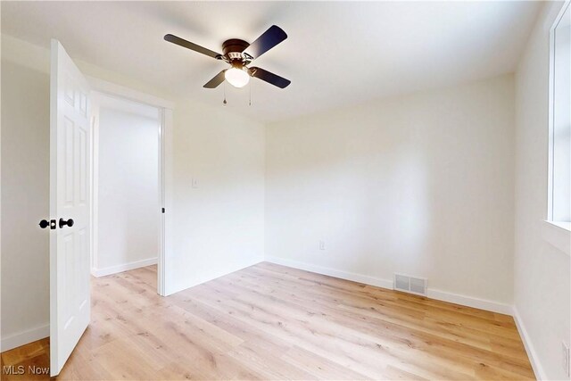209 Beechwood Blvd, Wintersville, OH 43953 - spare room with light wood-style floors and a ceiling fan