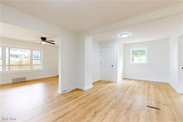 209 Beechwood Blvd, Wintersville, OH 43953 - unfurnished room with light wood-style floors and ceiling fan