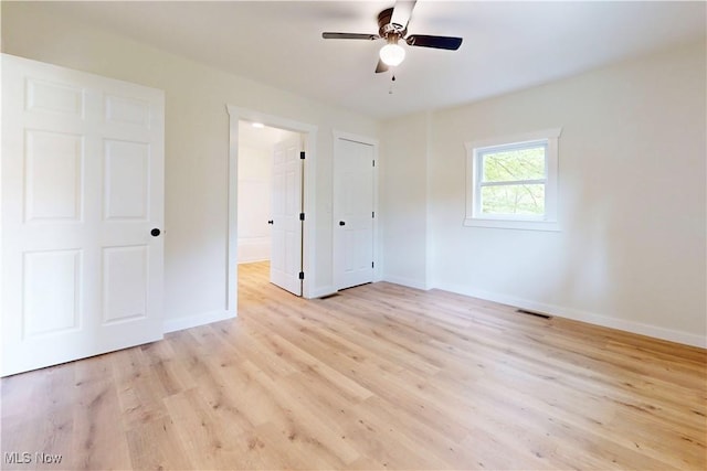 209 Beechwood Blvd, Wintersville, OH 43953 - unfurnished bedroom featuring light wood-style flooring and a ceiling fan