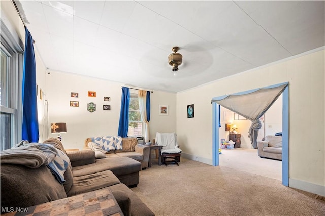 83 S Pleasant St, Oberlin, OH 44074 - living area with carpet and ceiling fan