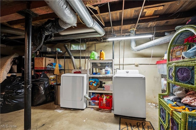 83 S Pleasant St, Oberlin, OH 44074 - unfinished below grade area with separate washer and dryer