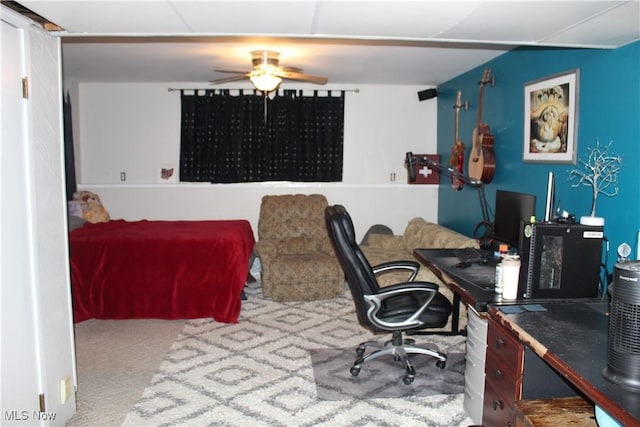 2869 Wexford Blvd, Stow, OH 44224 - office featuring carpet flooring and a ceiling fan