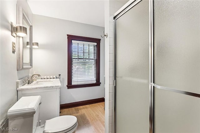 2820 W Park Blvd, Shaker Heights, OH 44120 - full bath with vanity, a stall shower, and wood finished floors