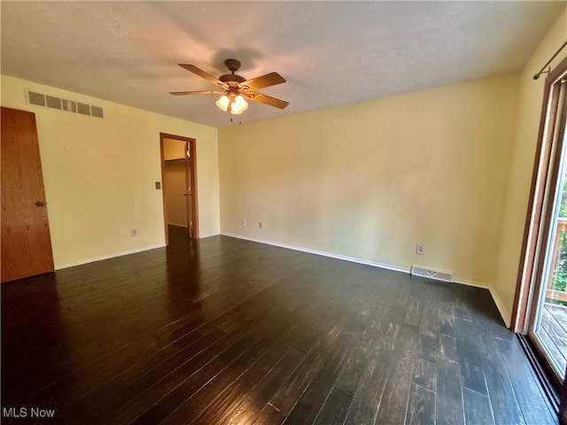 29123 Ridge Rd, Wickliffe, OH 44092 - spare room featuring ceiling fan and dark wood-style flooring
