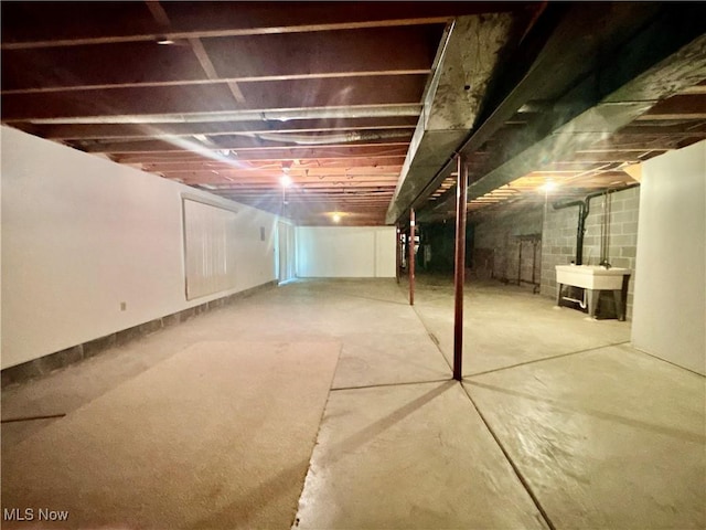 29123 Ridge Rd, Wickliffe, OH 44092 - unfinished below grade area featuring a sink
