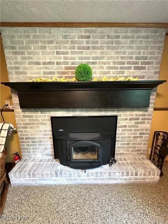 132 Dennis Dr, Cortland, OH 44410 - detailed view of a fireplace and a fire extinguisher