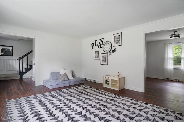 7436 Crory Rd, Canfield, OH 44406 - sitting room featuring hardwood / wood-style flooring and stairs